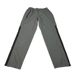 Under Armour Gray Mesh Lined Track Pants Zip Ankle Mens Large